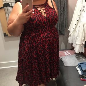 TORRID Red Animal Print Dress